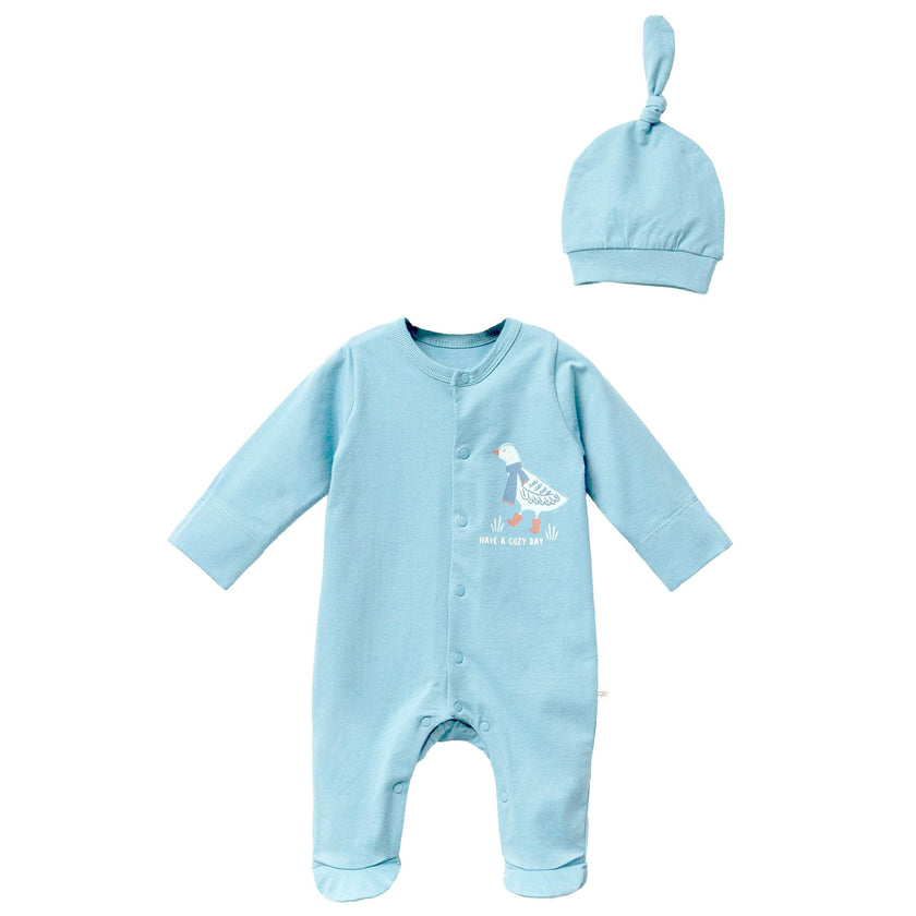 Blue Goose Graphic Babygrow & Hat