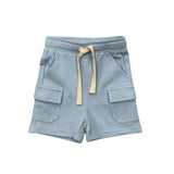 Boys Cargo Shorts in Dusty Sky Blue