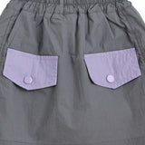 Gray Skirt with Pocket Trim