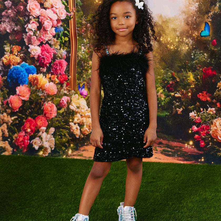 Midnight Shimmer Mini Dress