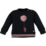 Balloon Girl Print Crew Neck Sweatshirt