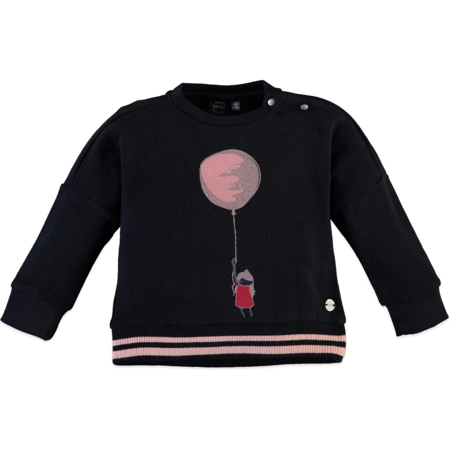 Balloon Girl Print Crew Neck Sweatshirt