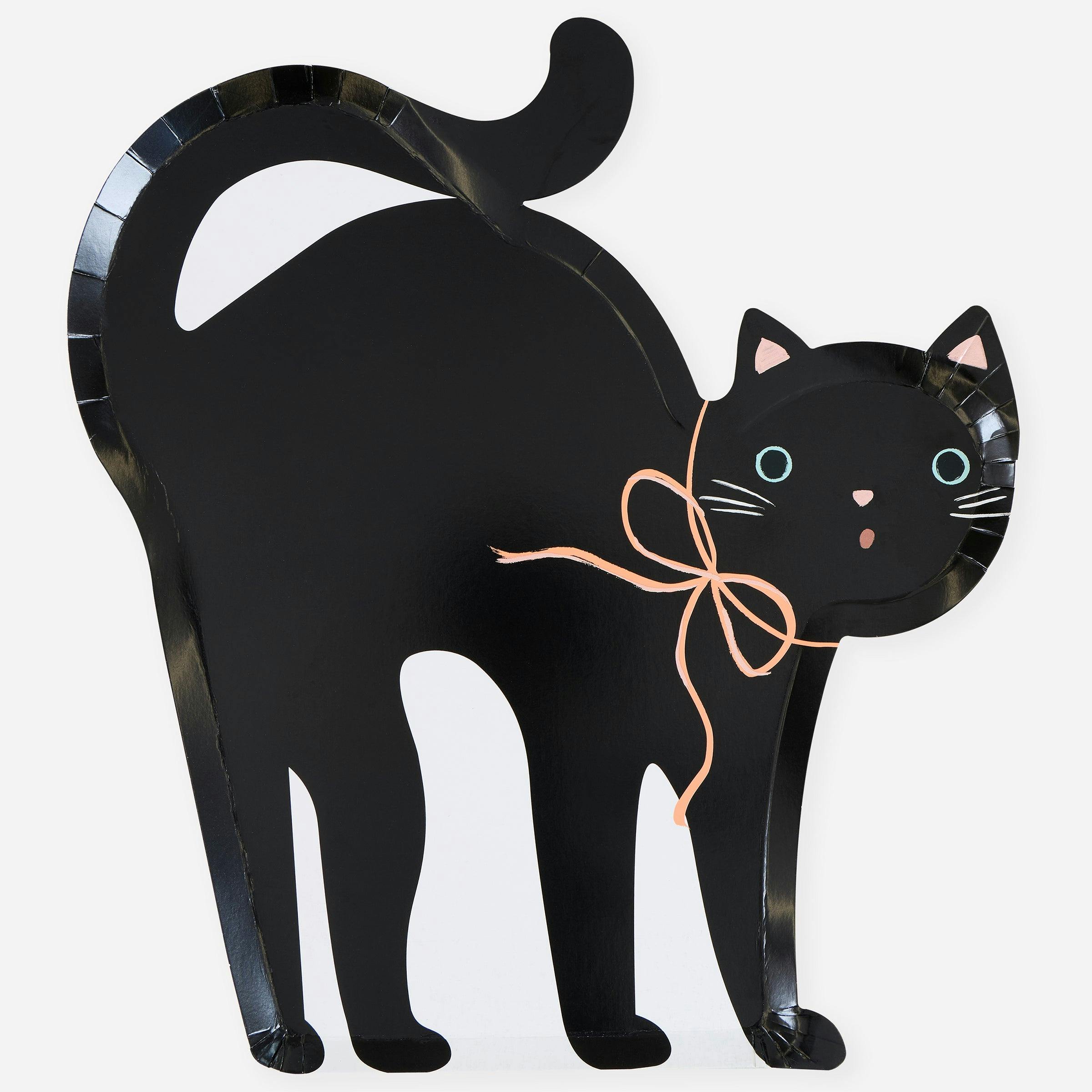 Halloween Cat Shaped Plates