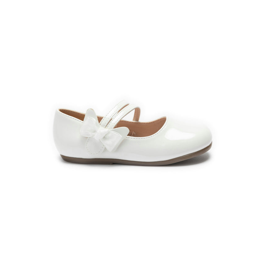 White Evelina Bow Shoes