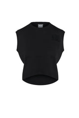 Embrodery Knit High Low Vest