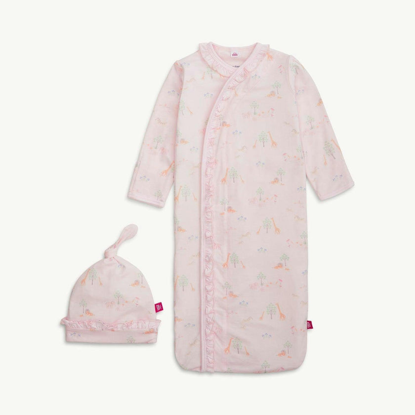 Magnetic Gown & Hat Set with Ruffle