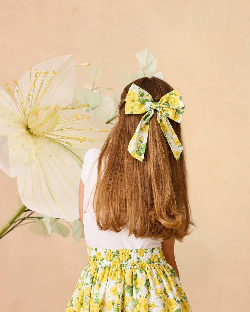 Extra Large Bow Hair Clip in Yellow Carline
