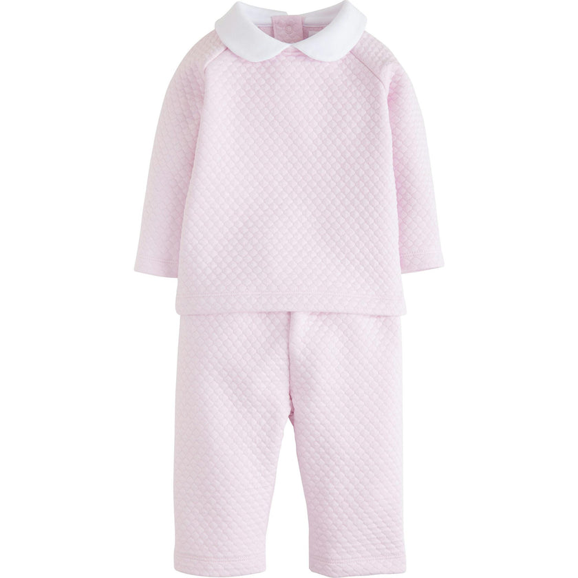 Quilted Pant Set - Light Pink