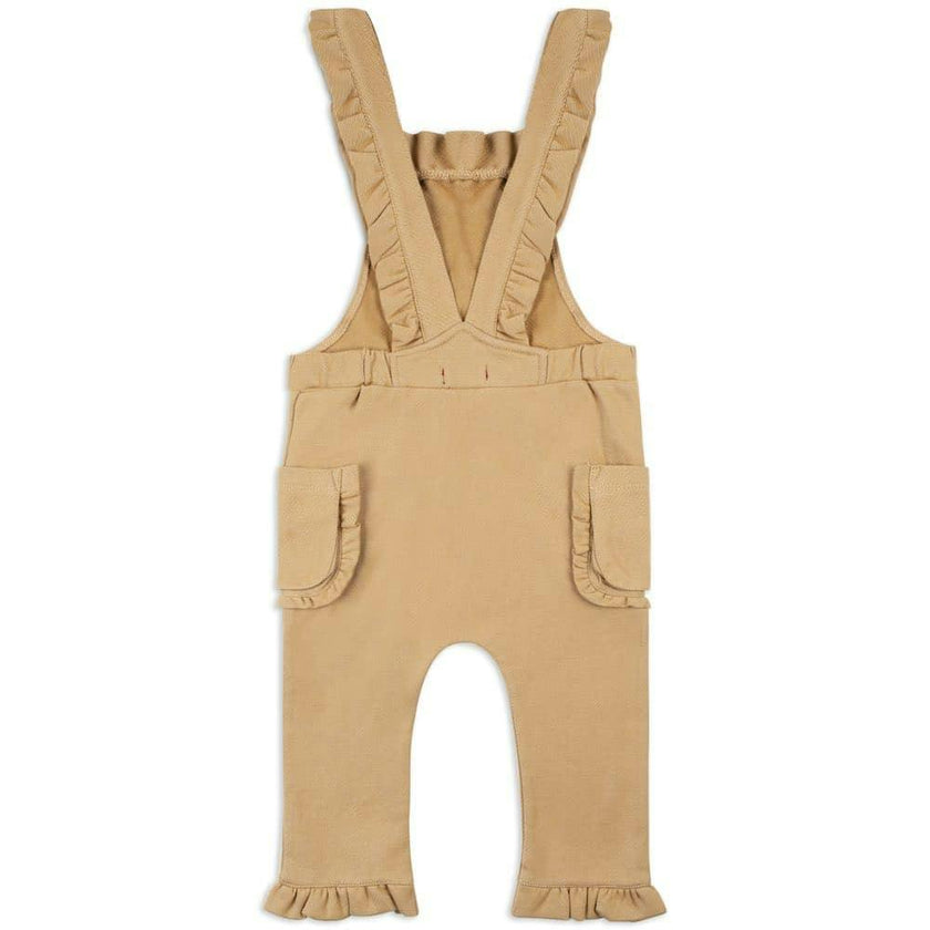 Rust Denim Ruffle Overall