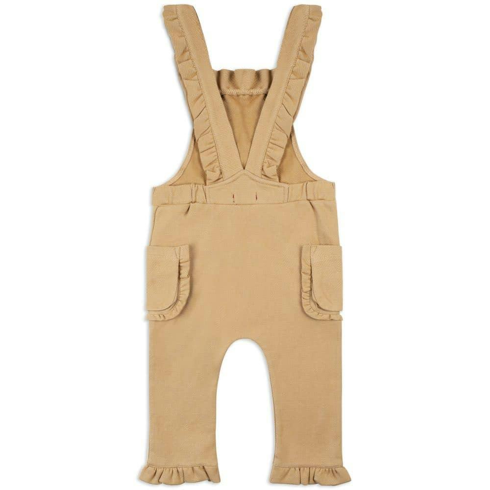 Rust Denim Ruffle Overall