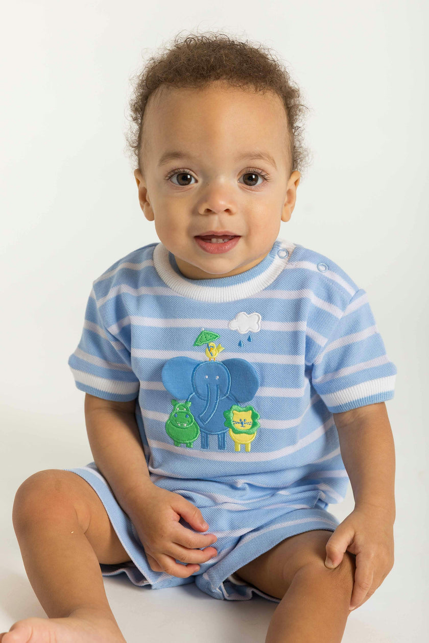 Stripe Knit Shortall With & Friends