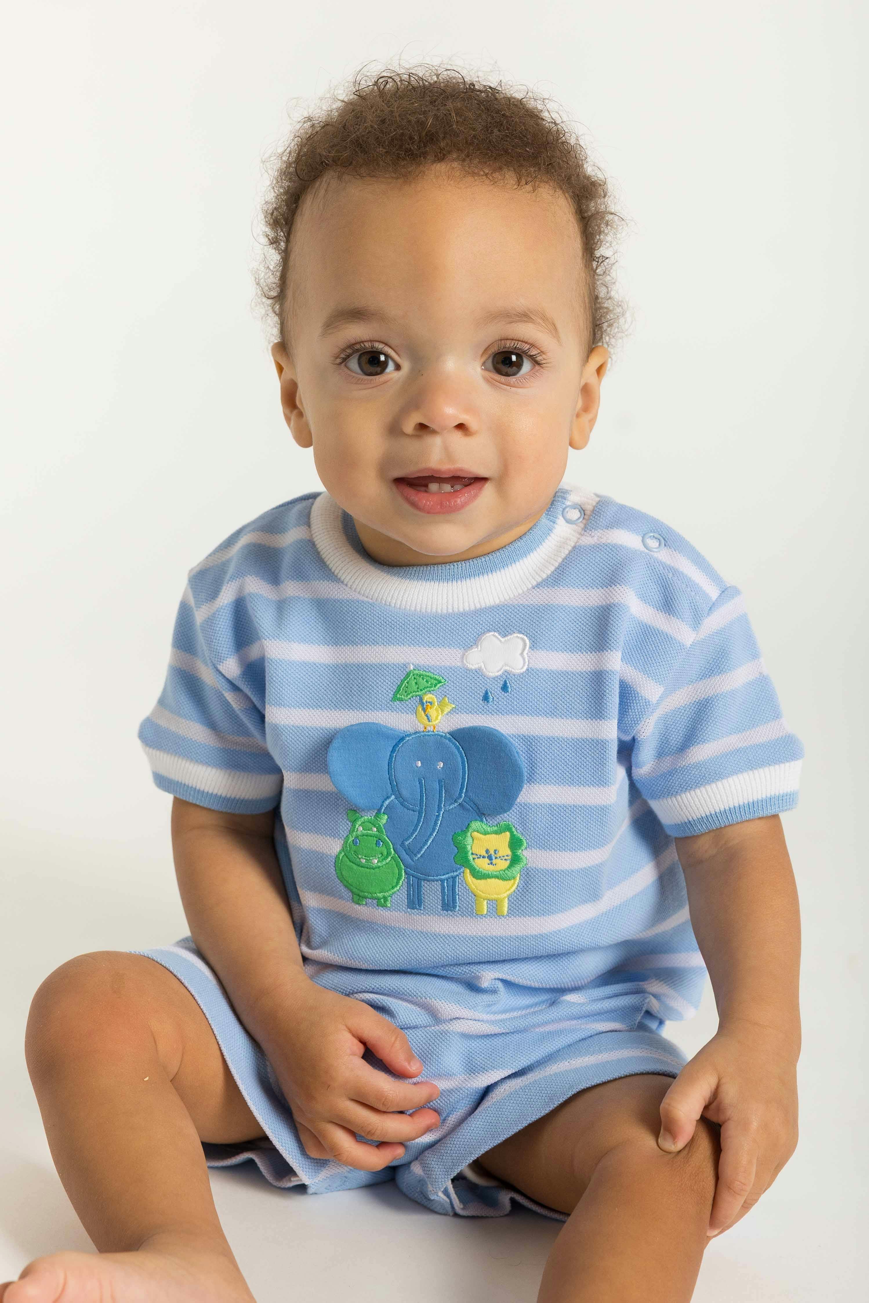 Stripe Knit Shortall With & Friends