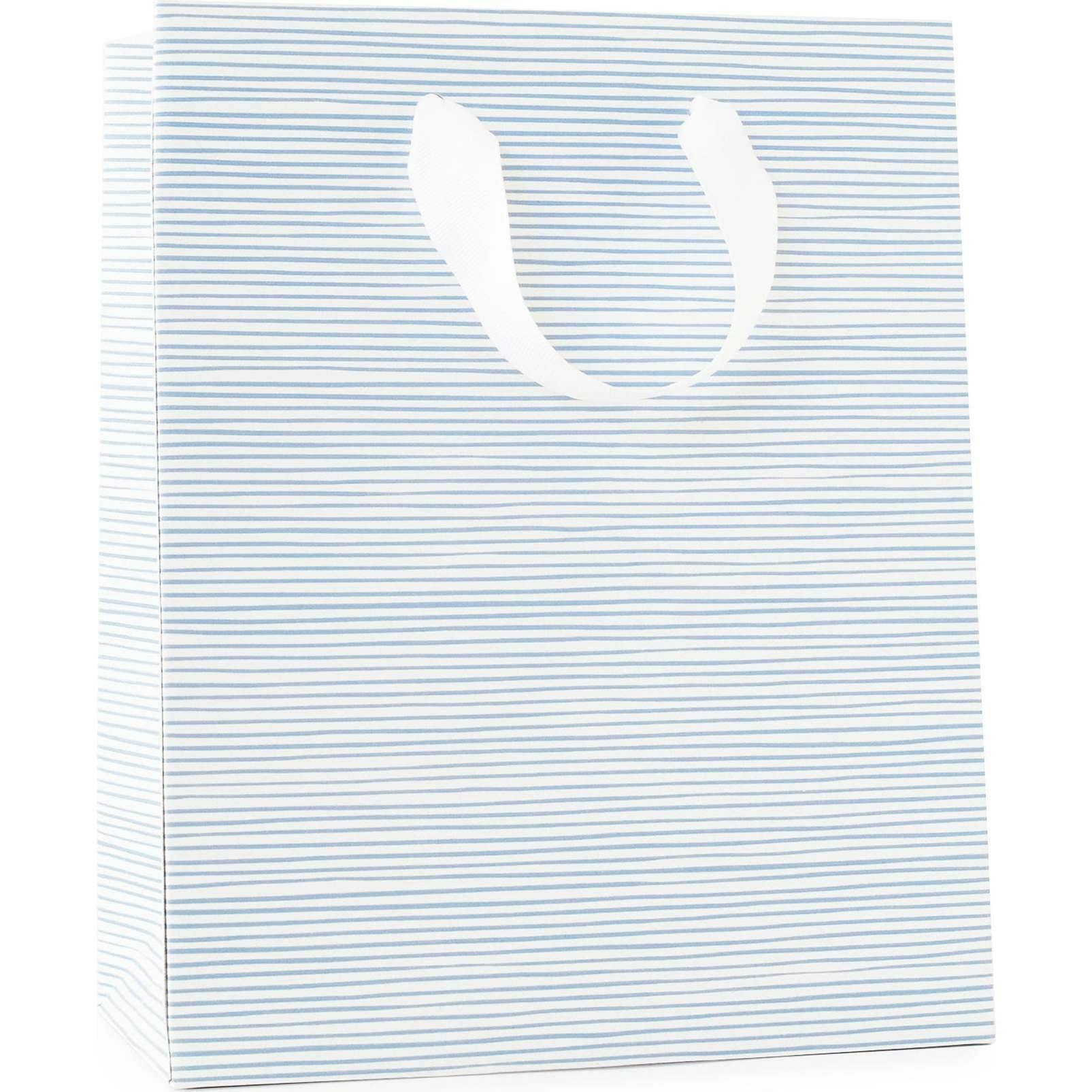 Blue Painted Stripe Gift Bag