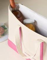 Insulated Soft-Shell Cooler Tote, Pink Canvas