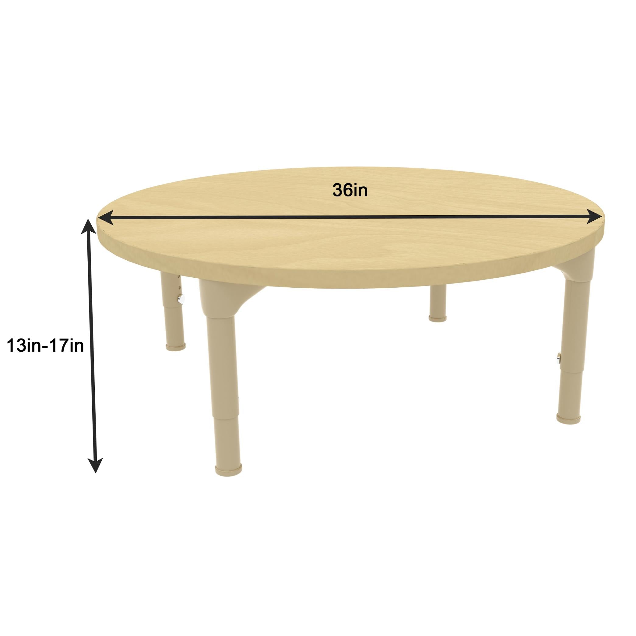 Round Adjustable Kids Table – 36
