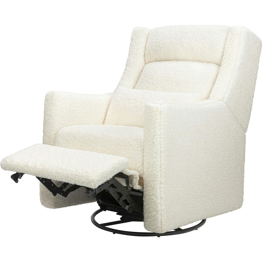 Kiwi Plus Power Glider Recliner W/ Power Headrest In Cream Shearling