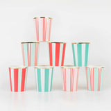 Festive Stripe Cups