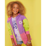 Colorblock Zip Hoodie Sweatshirt, Multi