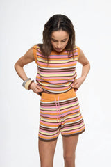 women's organic cotton top – orange sunset