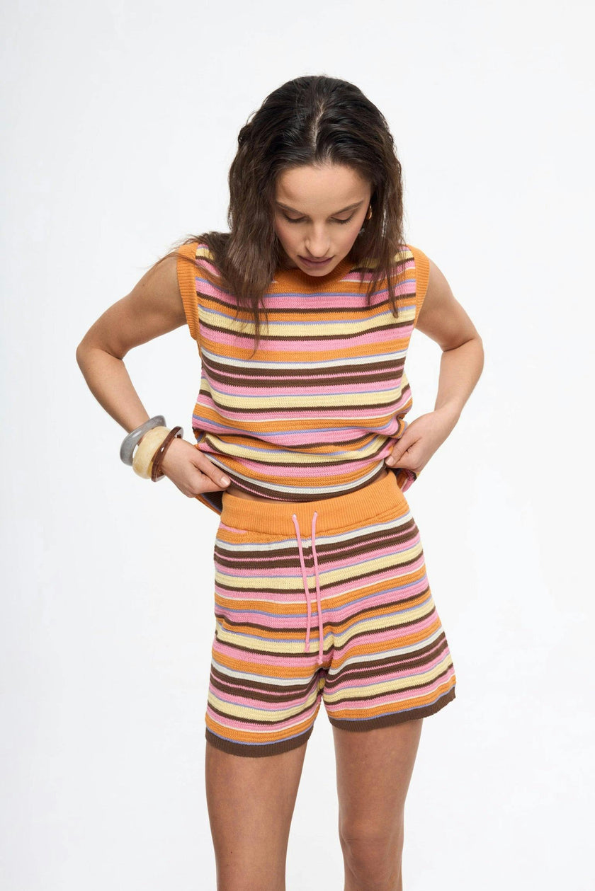 women's organic cotton top – orange sunset