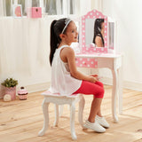 Teamson Kids Wooden Polka Dot 2-Pc. Play Vanity