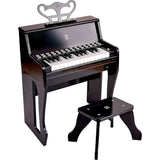 Hape: Learn With Lights Piano w/ Stool - Black - Wooden Electric Musical Toy