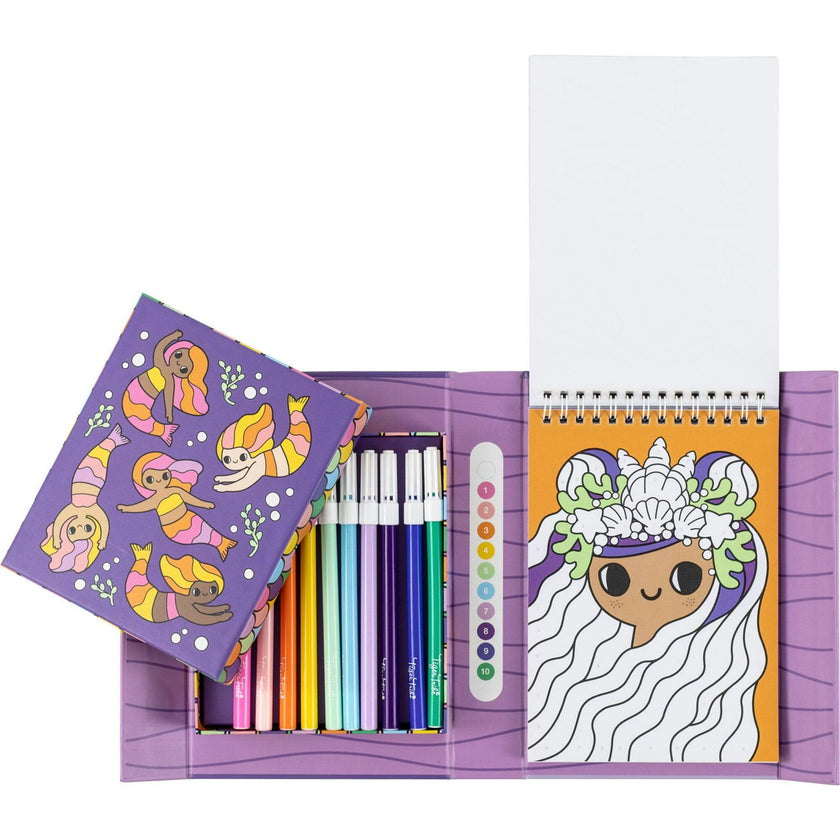 Tribe: Color By Numbers - Mermaids & Friends Activity Set
