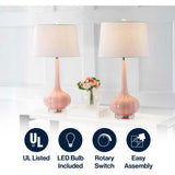Bette 28.5" Glass Teardrop LED Table Lamp Set 2