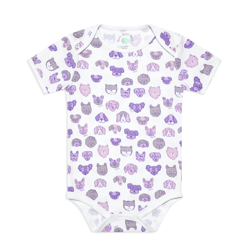 Mini Woof Squad Lilac Short sleeve Bodysuit