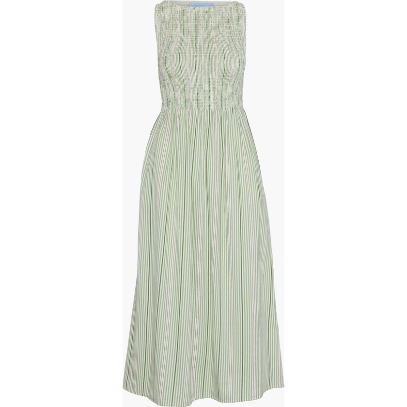 The Cosima Nap Dress - Green Jacquard Stripe