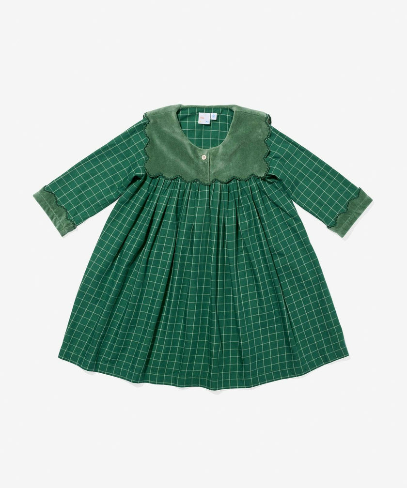 Gigi Dress, Green Holiday Plaid