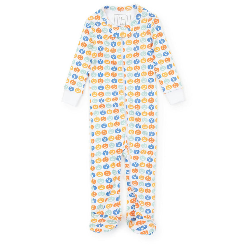 Parker Boys' Zipper Pajama - Preppy Pumpkins Cool