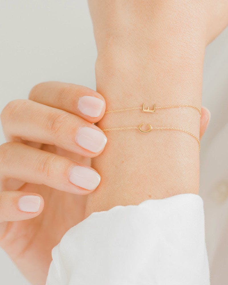 14k Gold Initial Bracelet