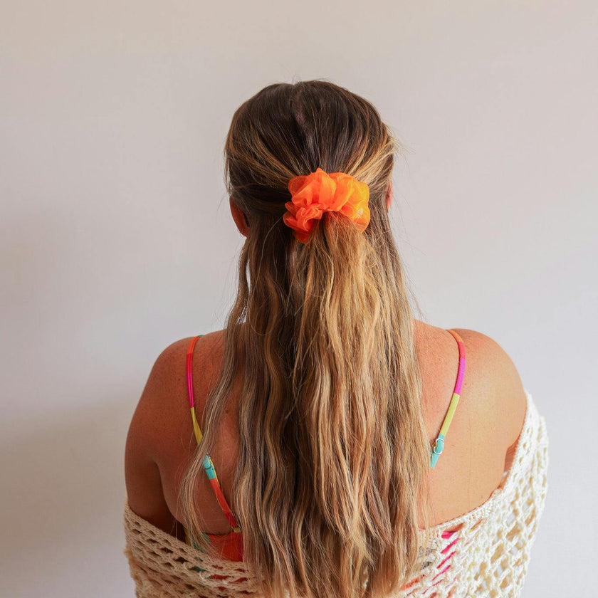 NEON MIDI ORGANZA SCRUNCHIE