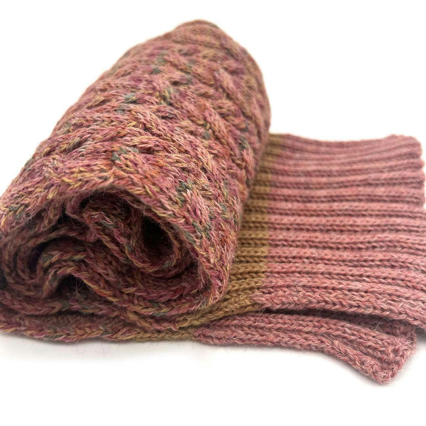 Kids Braided Rib Trim Scarf