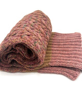 Kids Braided Rib Trim Scarf