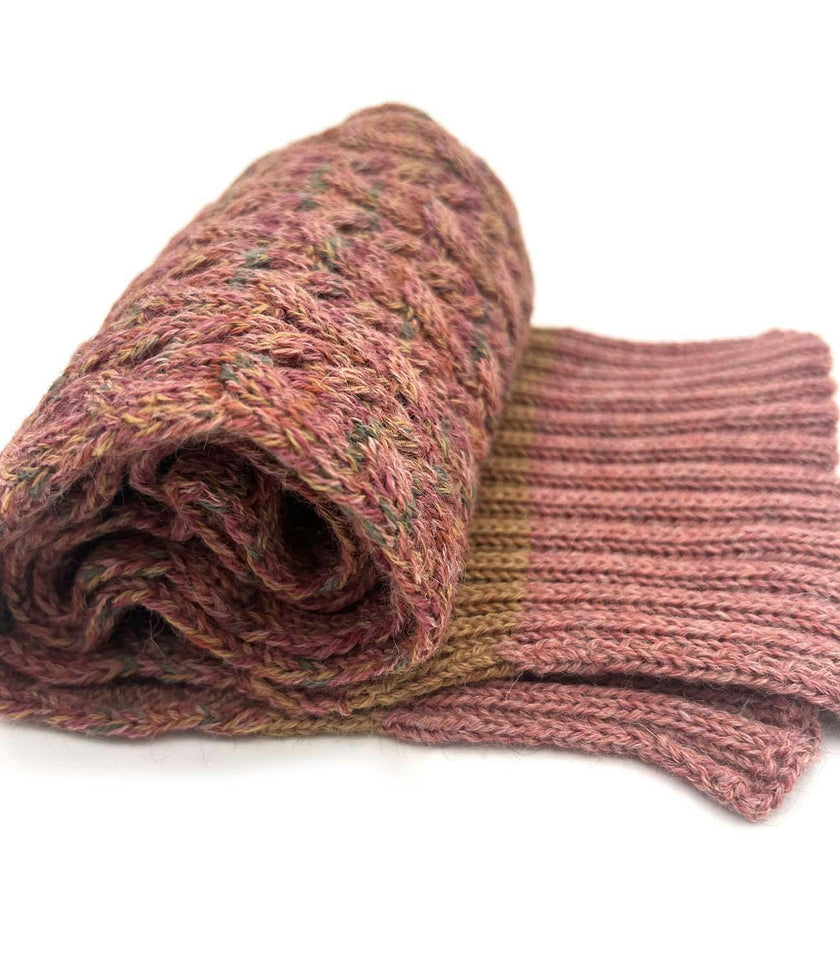 Kids Braided Rib Trim Scarf