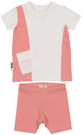 Color-Block Pocket Tee & Short Set