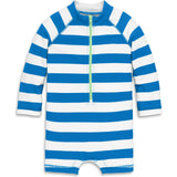 Baby one-piece rash guard in stripe