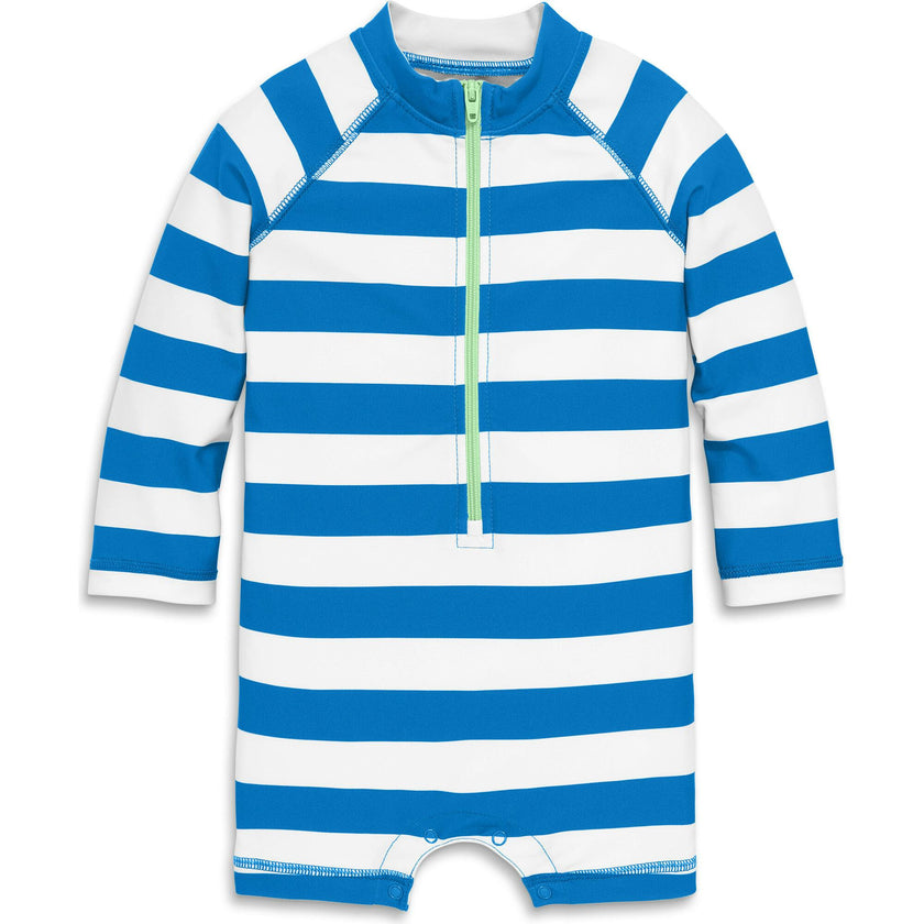 Baby one-piece rash guard in stripe