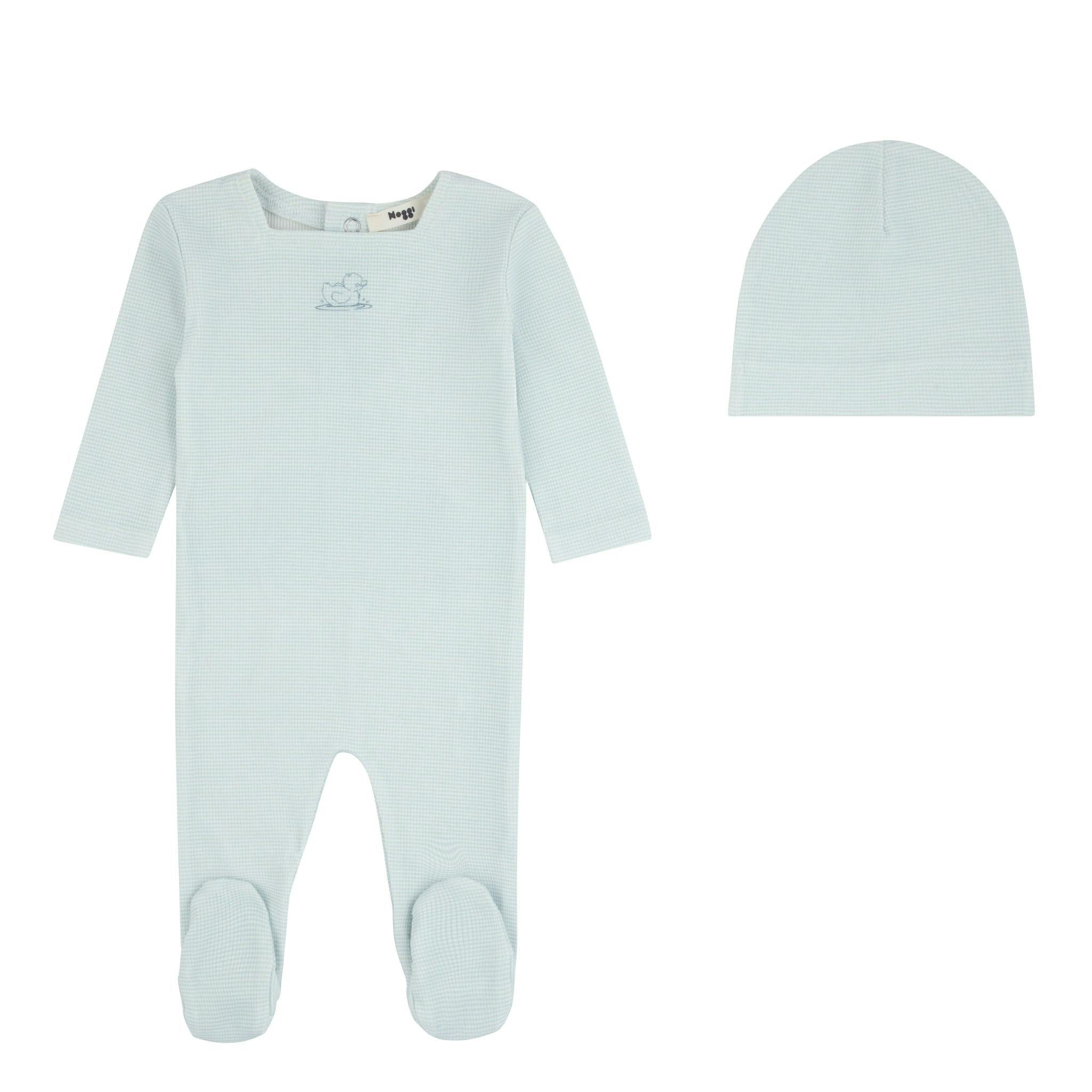 Striped Ducky Footie And Bonnet