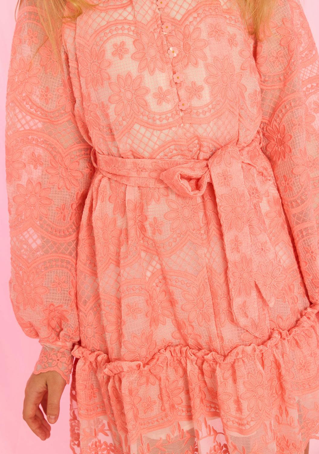 Kaia Lace Embroidered Mini Dress