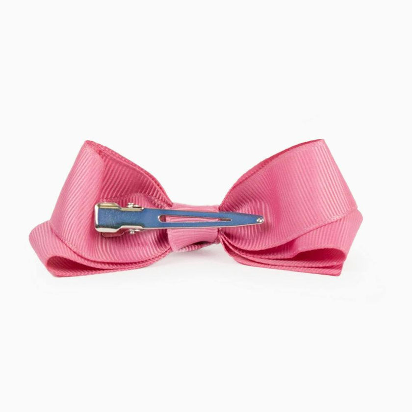 Large Bow Hair Clip in Dusky Pink