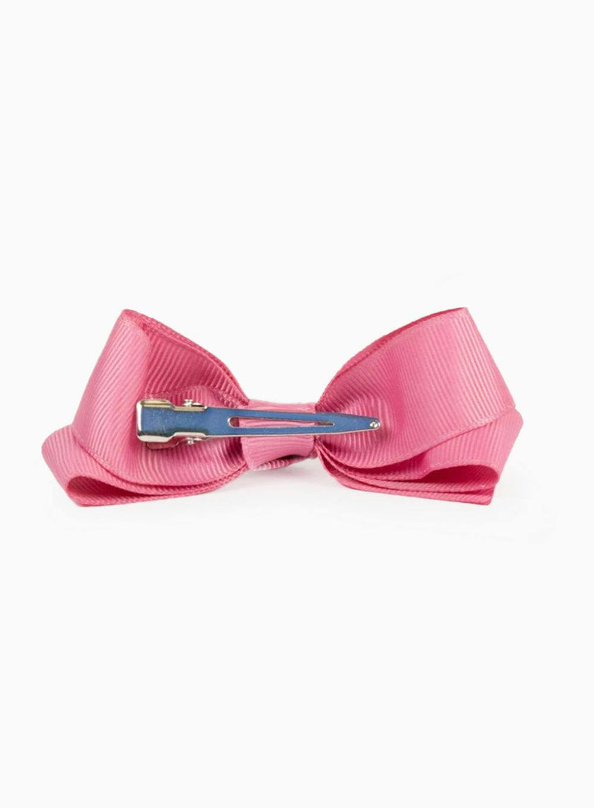 Large Bow Hair Clip in Dusky Pink