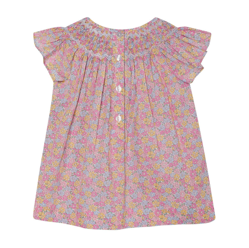 Made With Liberty Fabric Smocked Girls Blouse Isabella