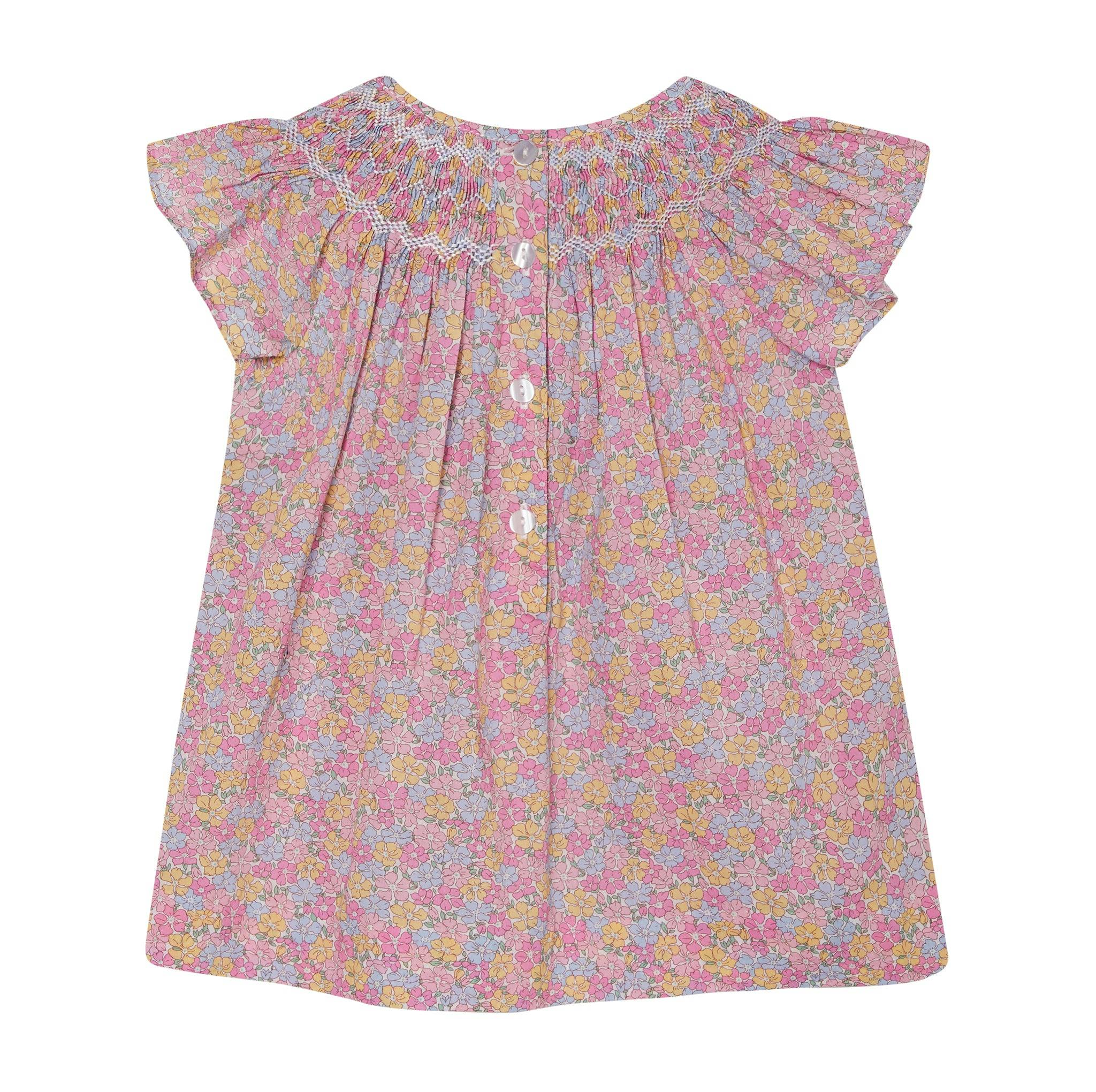 Made With Liberty Fabric Smocked Girls Blouse Isabella