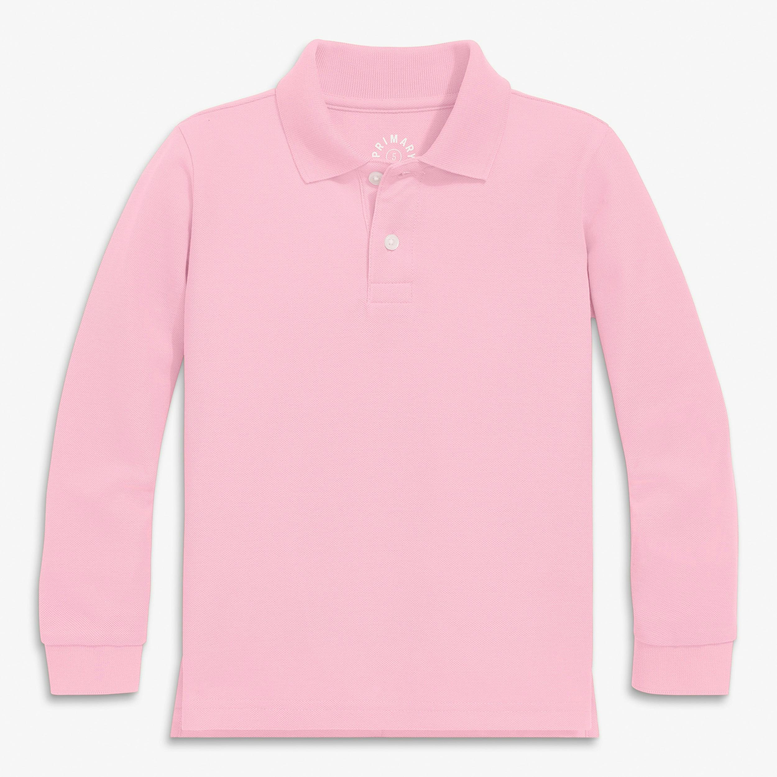 Kids long sleeve pique polo