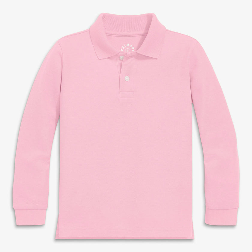 Kids long sleeve pique polo