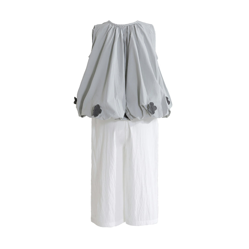 Gray Bloom Pants Set