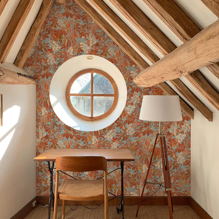 Papier peint MARRONNIERS coloris Terracotta